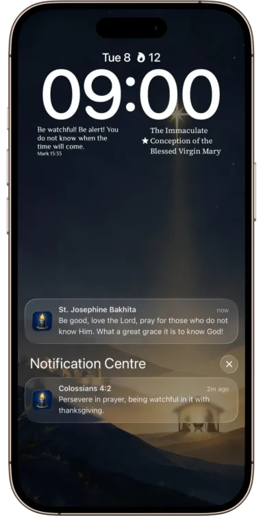 Catholic Daily app - Lock Screen widget