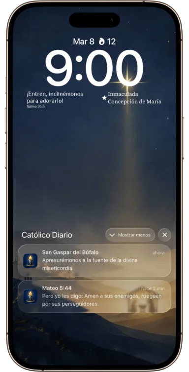 App Católico Diario - widget de pantalla de bloqueo